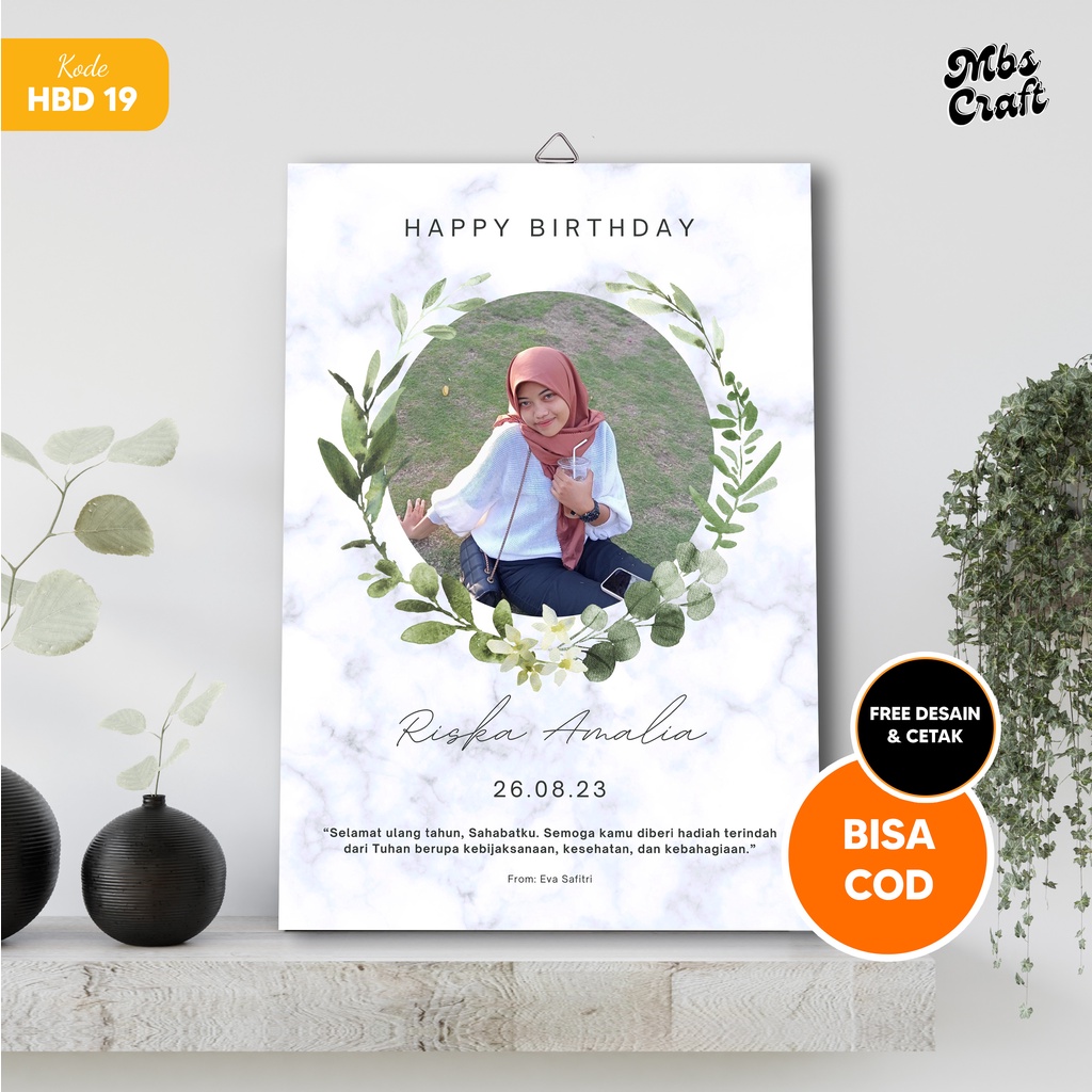 Jual Walldecor Cetak Foto Custom Hadiah Ulang Tahun Custom Bingkai