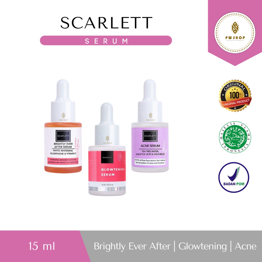 Jual Scarlett Serum Acne Brightly Ever After Glowtening Serum