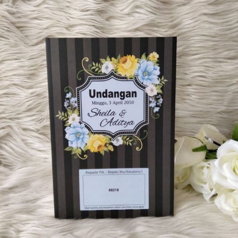 Jual Cetak Undangan Pernikahan Murah ERBA 88218 Print Undangan Nikah