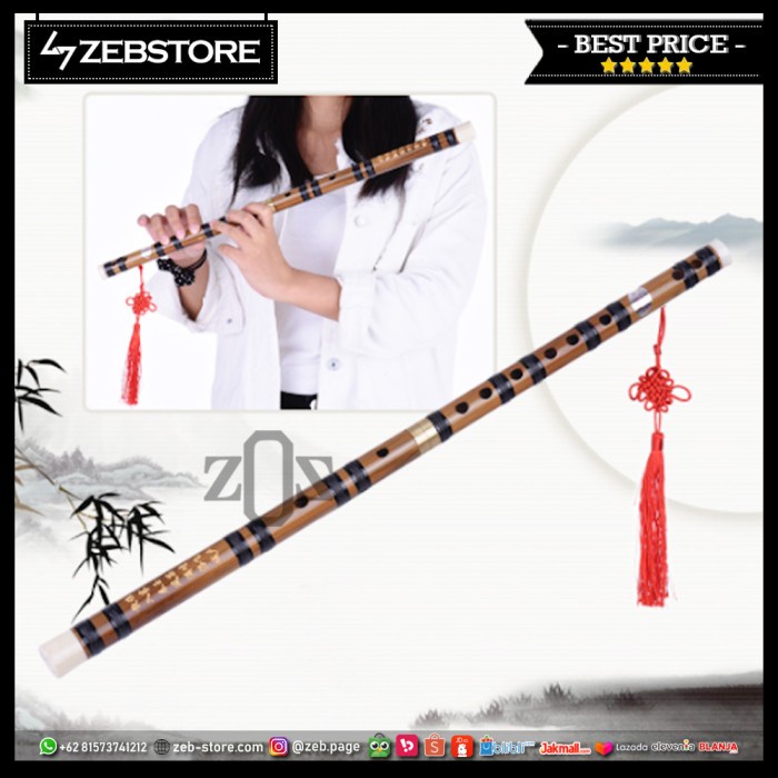 Jual Tradisional Musik Alat Seruling Suling Flute Bamboo Bambu Dizi