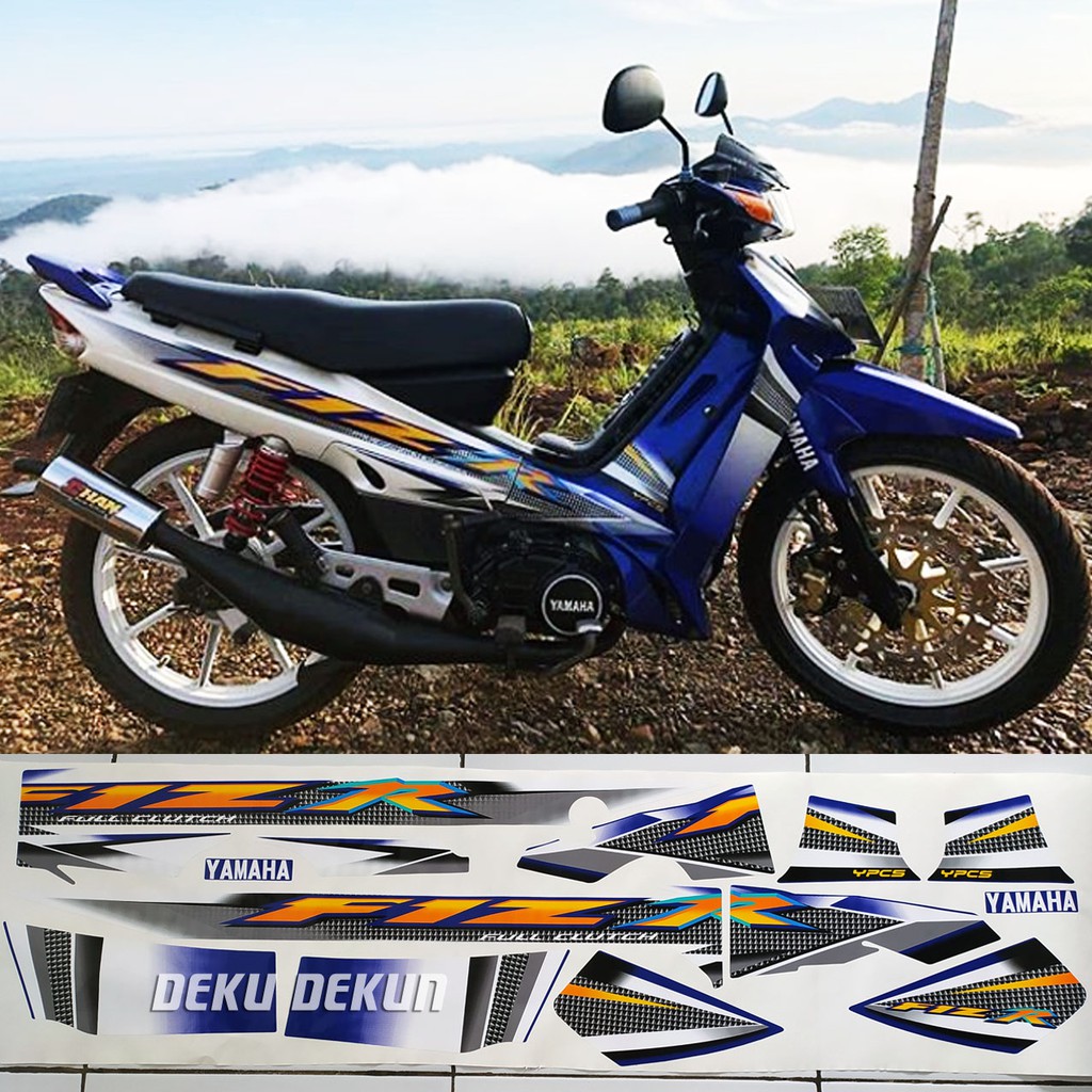 Jual Striping Yamaha Fizr F Zr Fiz R Biru Tahan Vernis Shopee