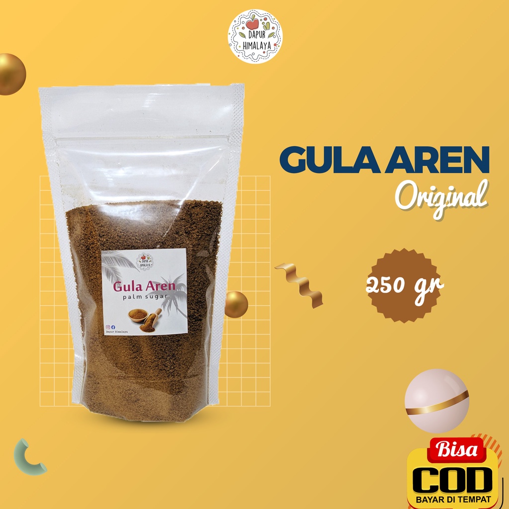 Jual GULA AREN BUBUK ASLI 250 GR PALM SUGAR SERBUK ORIGINAL MERAH NIRA