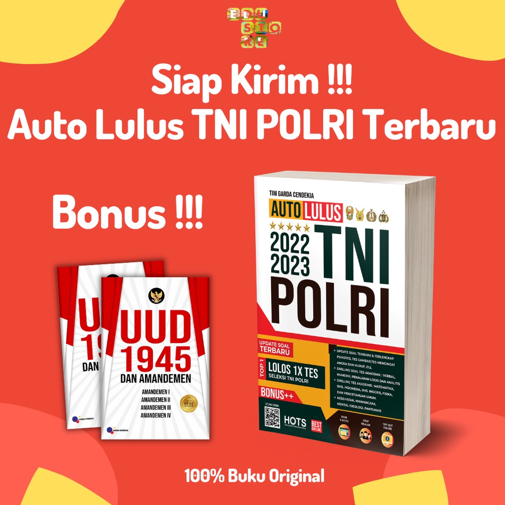 Jual BUKU AUTO LULUS TES TNI POLRI 2022 2023 GARDA CENDEKIA Shopee