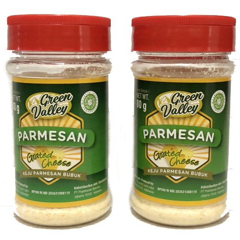 Jual GREEN VALLEY Grated Parmesan Cheese 80 Gr Keju Parmesan Bubuk