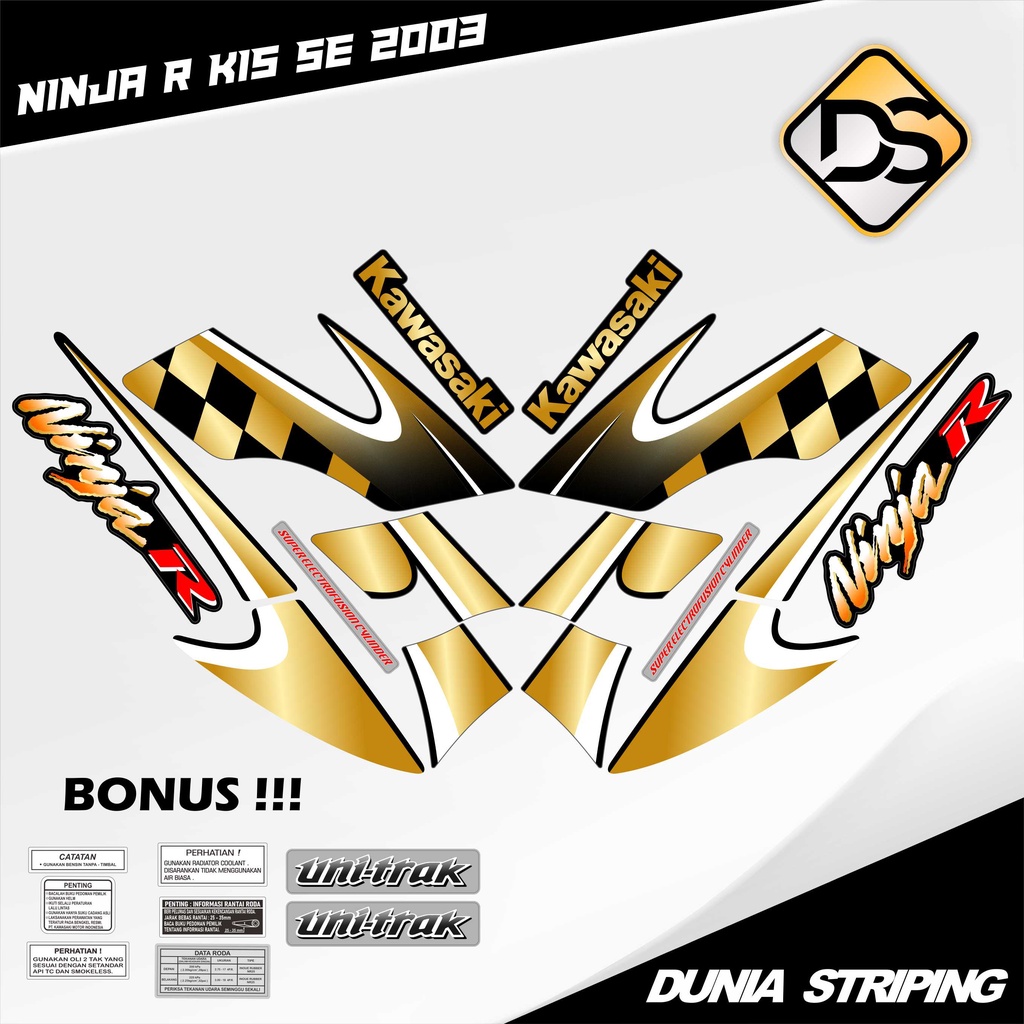 Jual Striping Sticker Stock Decal Stiker Kawasaki Ninja R Kis Se Tahun