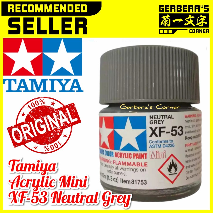 Jual Tamiya Acrylic Mini XF53 XF 53 Neutral Grey Cat Gundam Kuas