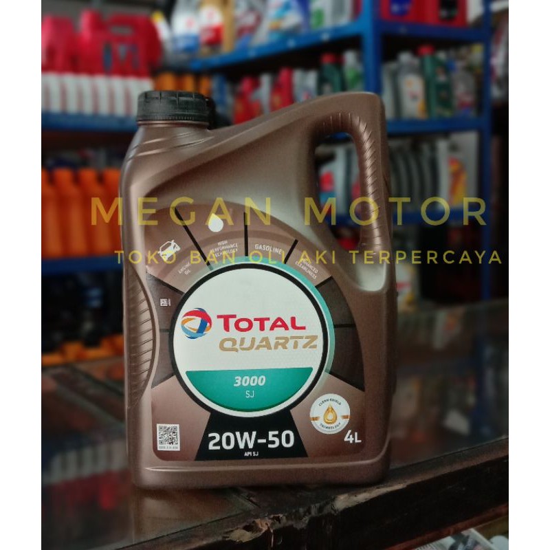 Jual Oli Mobil Total Quartz 3000 20w 50 API SJ CF 4 Liter Indonesia