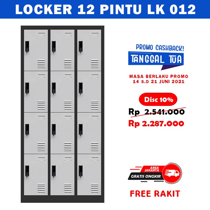 Jual LOCKER BESI 12 PINTU LK012 Shopee Indonesia