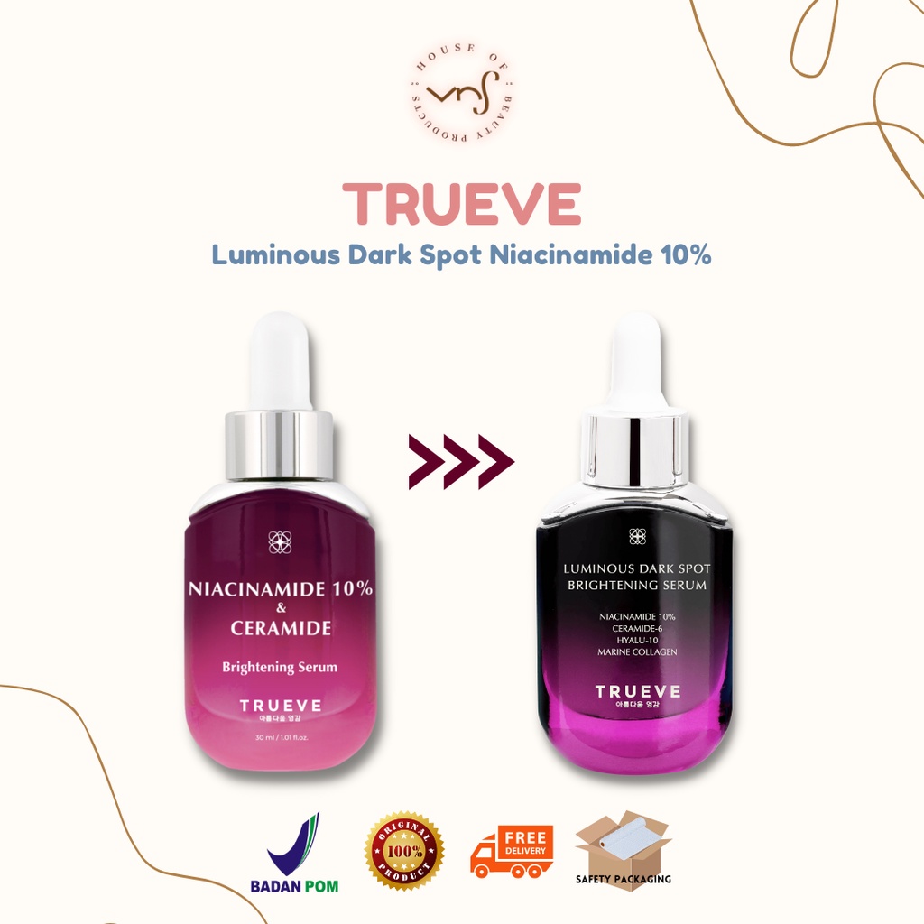 Jual TRUEVE Luminous Dark Spot NIACINAMIDE 10 CERAMIDE Brightening