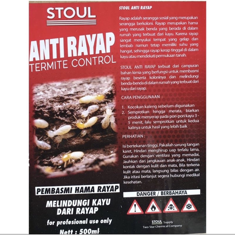 Jual PEMBASMI ANTI RAYAP SEMPROT ISI 500ML TERMITE CONTROL SPRAY