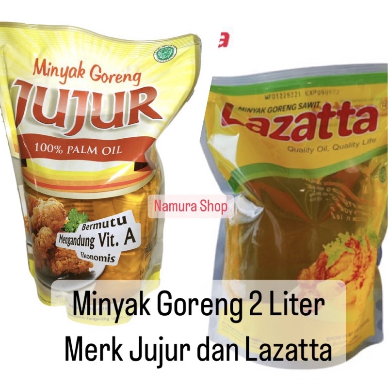 Jual Minyak Goreng Jujur Lazatta Cooking Pouch Kemasan 2 Liter 2L