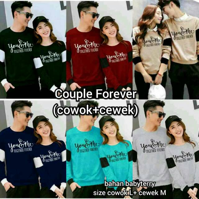 Jual BPS COD Couple Sweater YOU AND ME FOREVER Together Pasangan Jaket