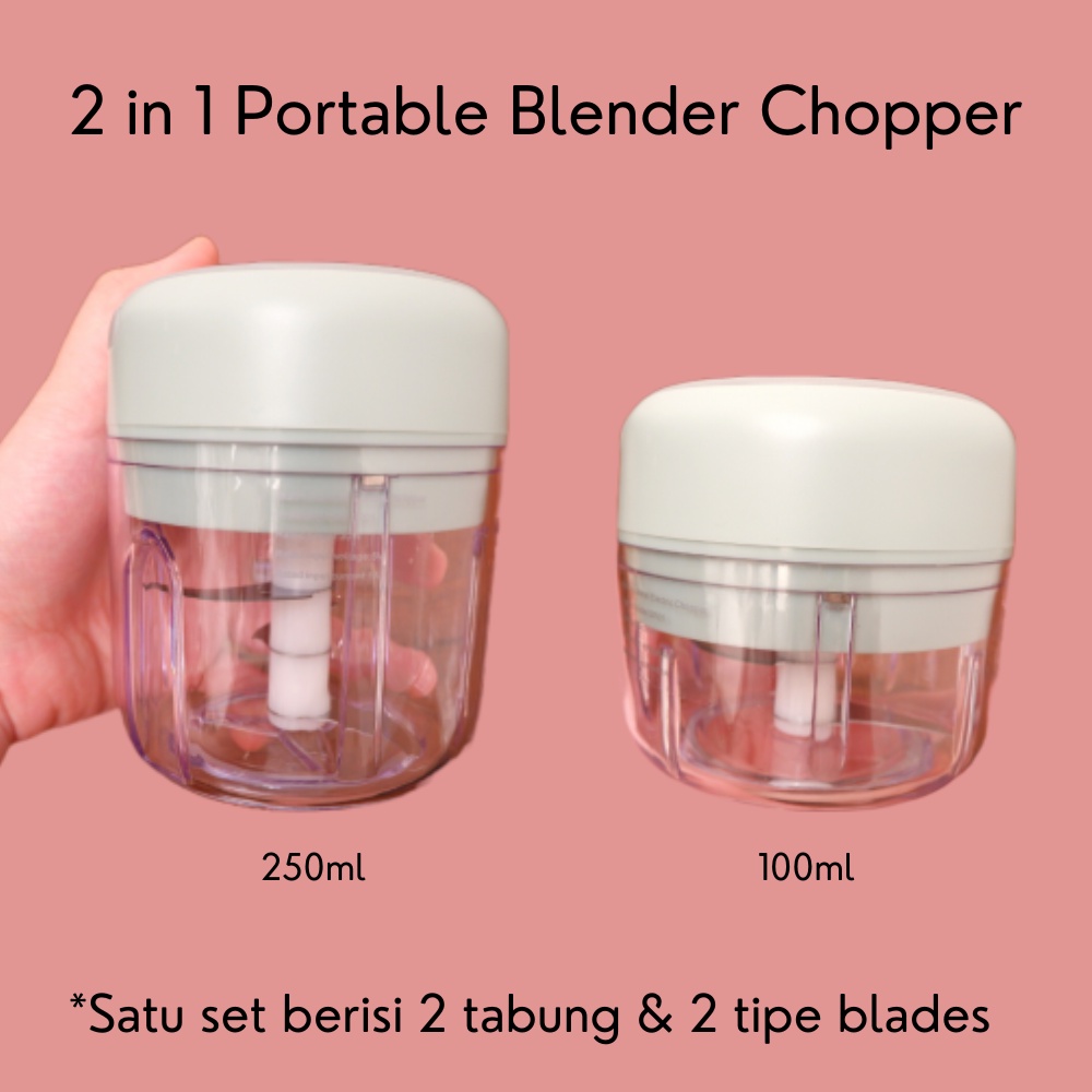 Jual Blender Chopper Buah Bahan Makanan Portable Pemotong Buah Bumbu