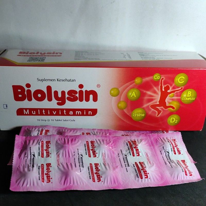 Jual Biolysin Tablet Multivitamin Harga Paket Hemat Strip Lembar