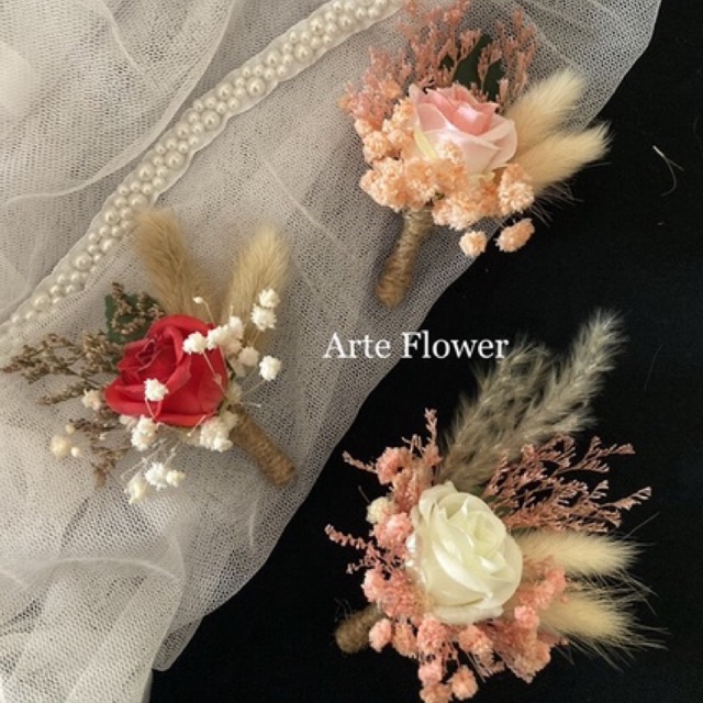 Jual Boutonniere Corsase Wedding Korsase Bunga Jas Pria Preserve Flower