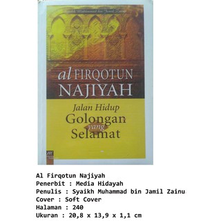 Jual Buku Al Firqotun Najiyah Jalan Hidup Golongan Yang Selamat