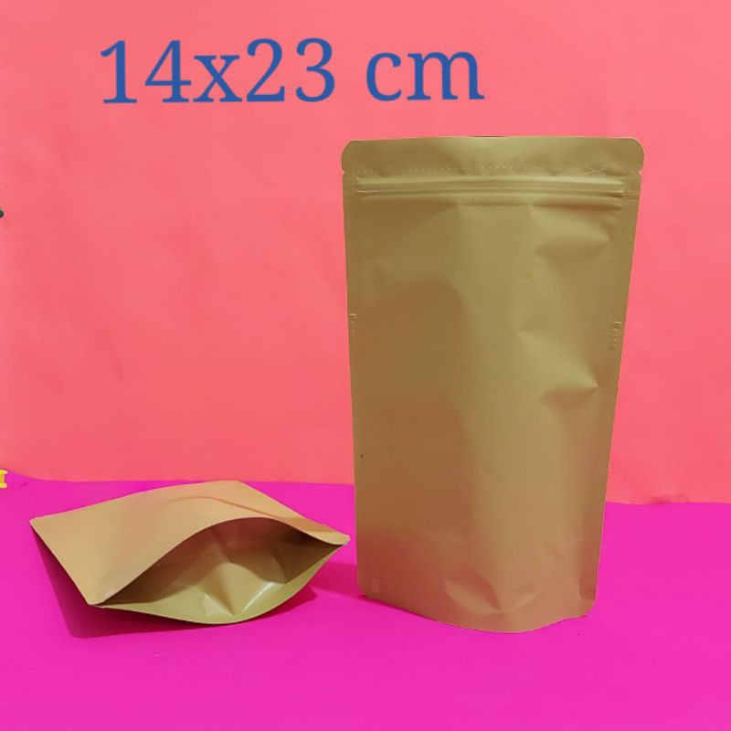 Jual KEMASAN KOPI KEMASAN KRIPIK STANDING POUCH ZIPLOCK ECOPACK UKURAN