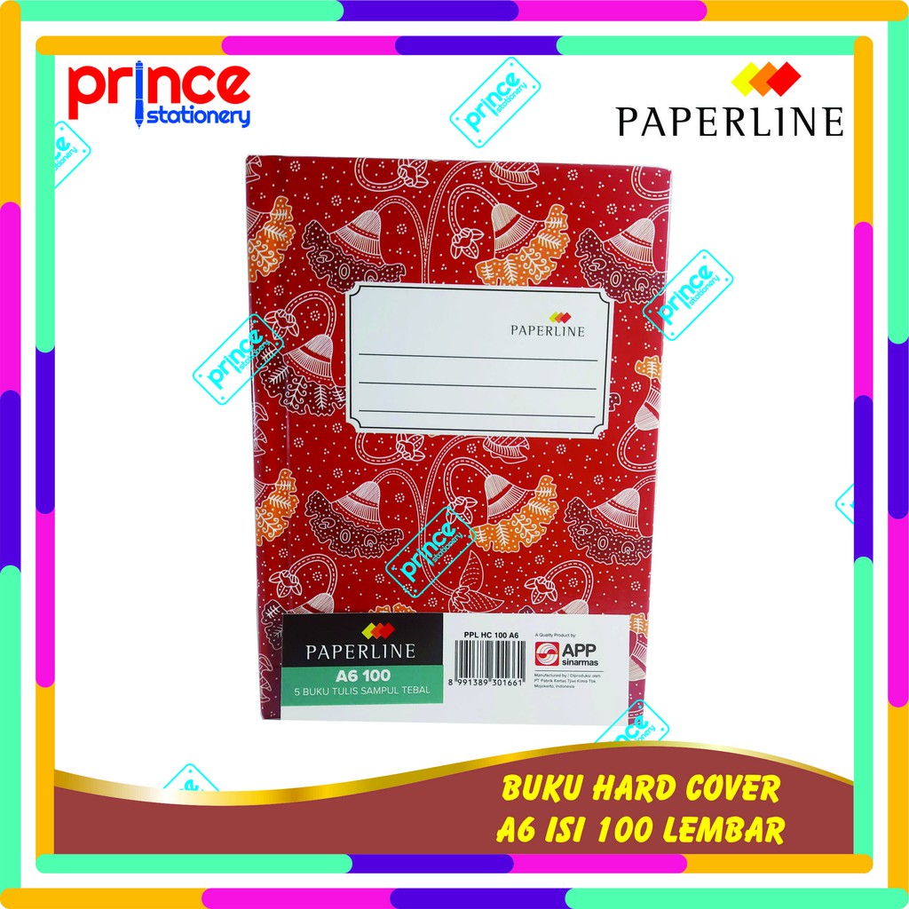 Jual BUKU HARD COVER PAPERLINE OKTAVO A6 100 LEMBAR Shopee Indonesia