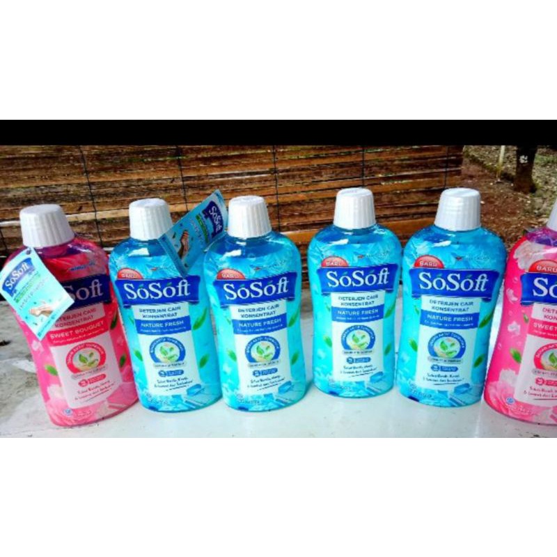 Jual Sosoft Liquid Detergent Fresh Bottle 750ml Shopee Indonesia