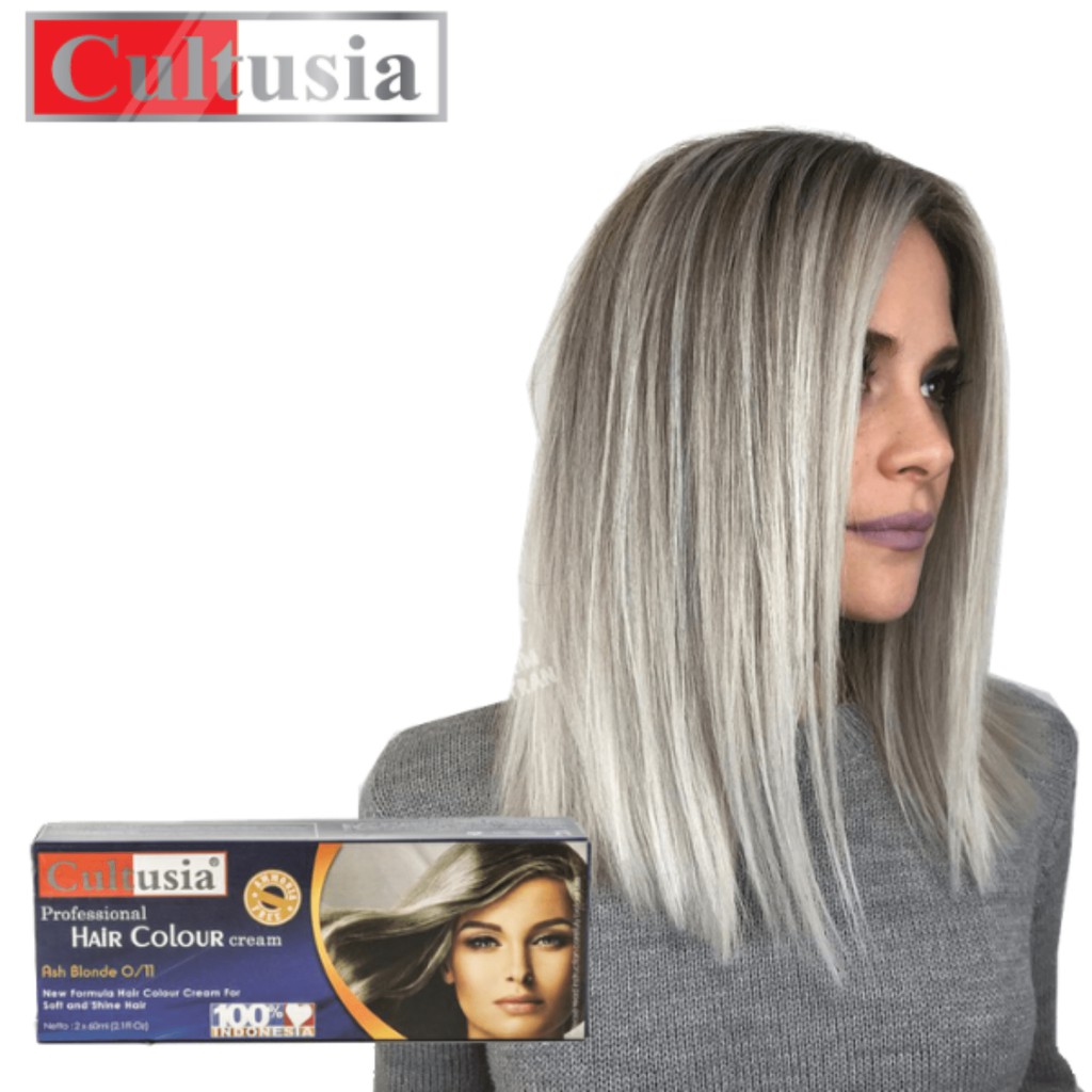 Jual CULTUSIA HAIR COLOR ASH BLONDE 60 Ml Shopee Indonesia