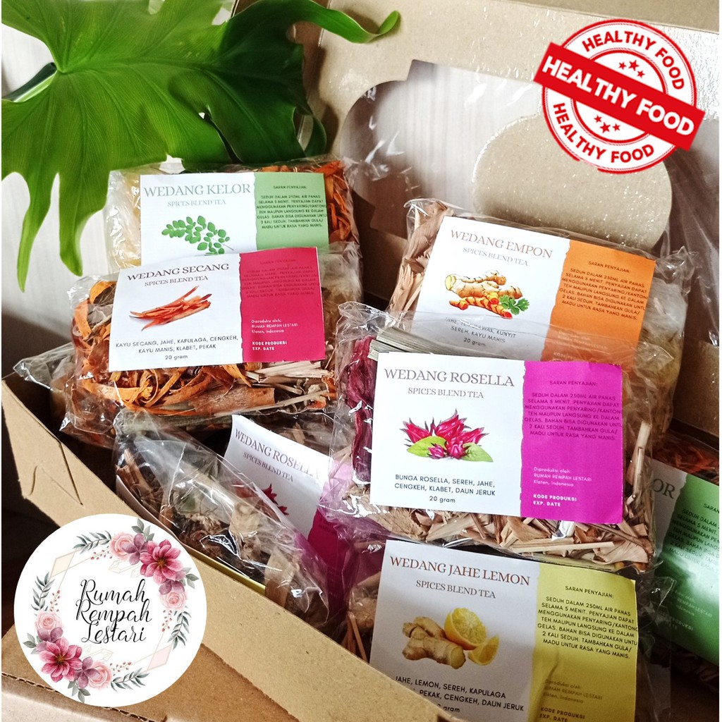 Jual Paket Hampers Wedang Rempah Komplit Wedang Secang Kelor Jahe