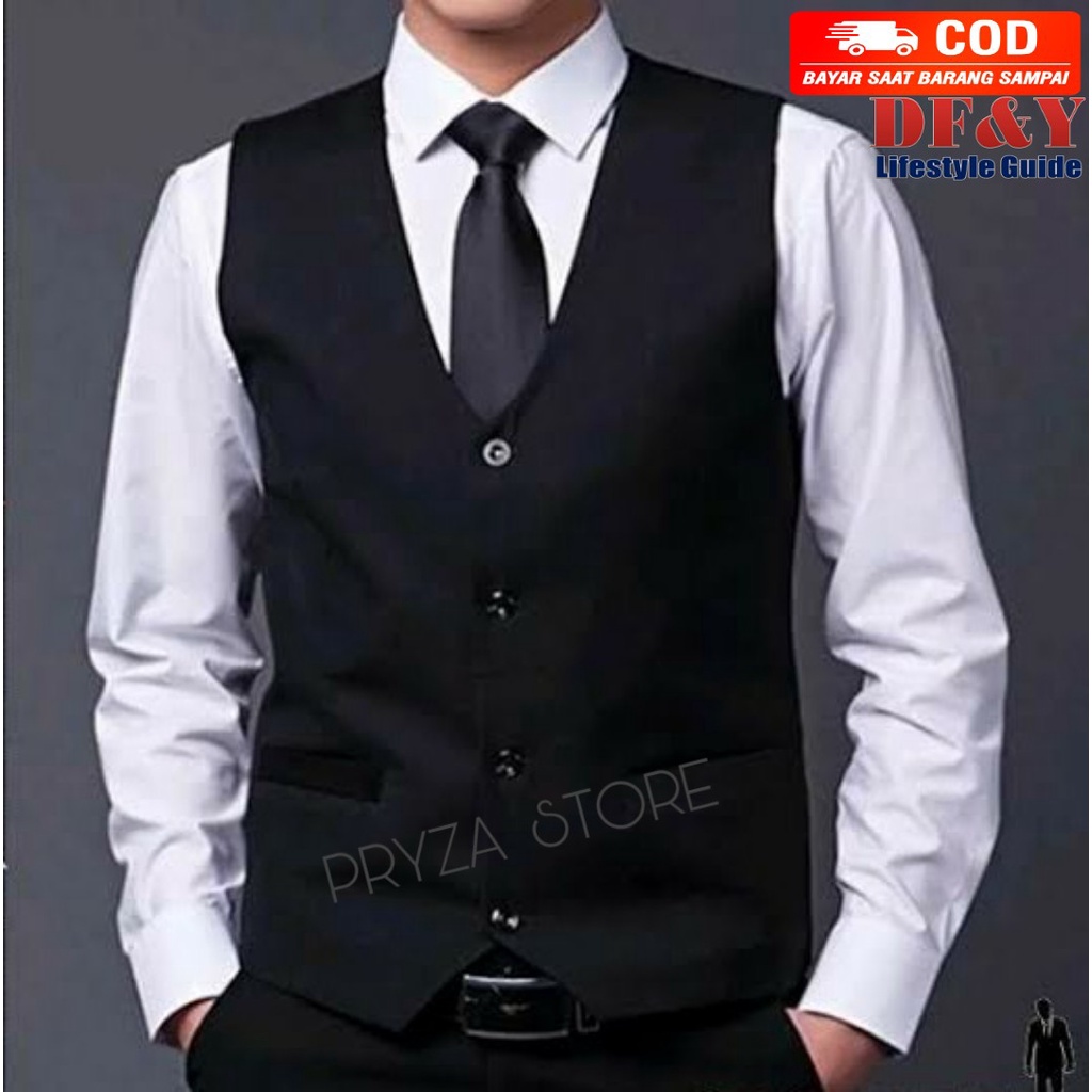 Jual PRYZA Jas Rompi Pria Casual Hitam Original DF Y Jas Blazer Kerja