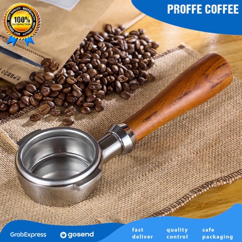 Jual Naked Portafilter Mm E Wood Handle Naked Porta Filter Mm