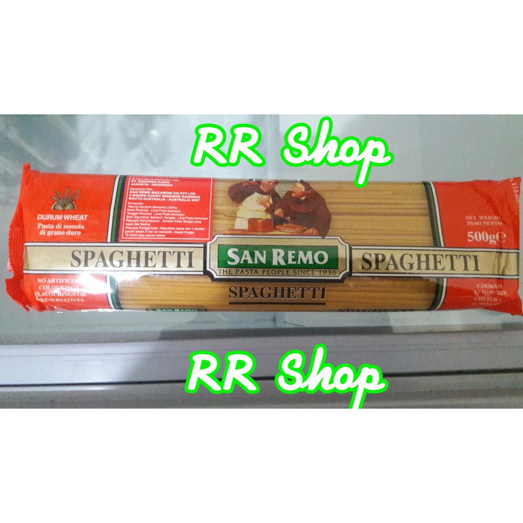 Jual San Remo Pasta Spaghetti G Shopee Indonesia