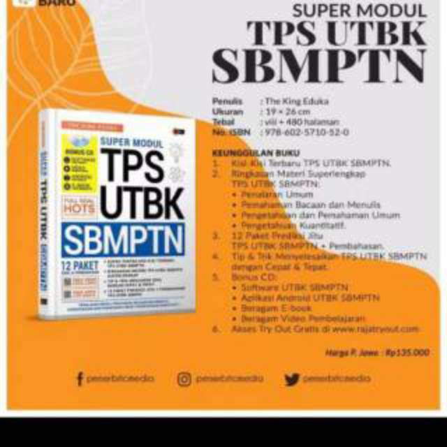 Jual READY STOK Super Modul TPS UTBK SBMPTN Plus CD Shopee