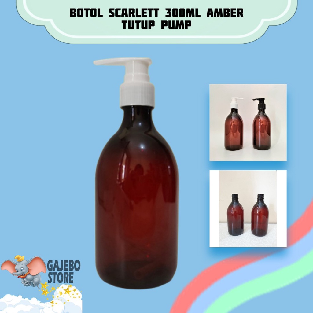 Jual Botol Pump Scarlett Amber Ml Oval Botol Ml Amber Pump N