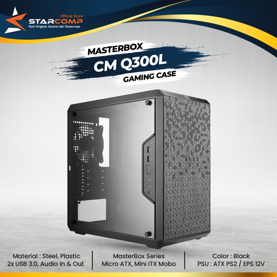 Jual Cooler Master Masterbox Q300L Casing Gaming Mini PC ITX MATX