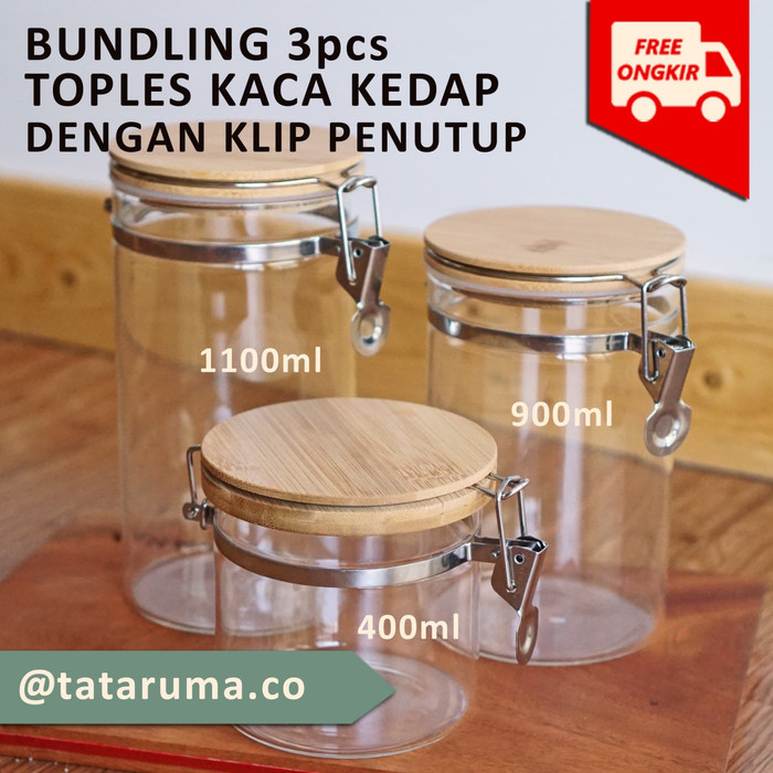 Jual Kudo Toples Kaca Kedap Udara 400 900 1100Ml Shopee Indonesia