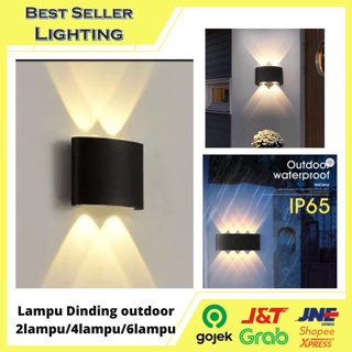 Jual Lampu Dinding Tembok Pilar 2 Lampu 4 Lampu 6 Lampu Kotak Hitam