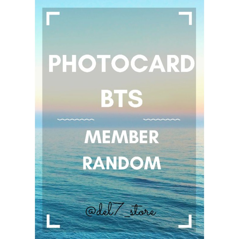 Jual Photocard Unoff Bts Member Harga Per Pcs Shopee Indonesia