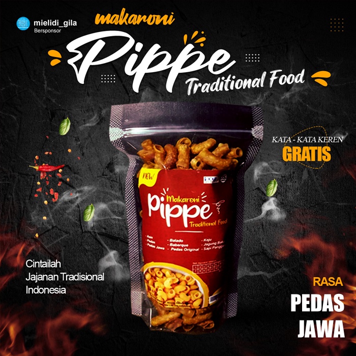 Jual Makaroni Makanan Ringan Makaroni Pippe Goreng Rasa Pedas Jawa