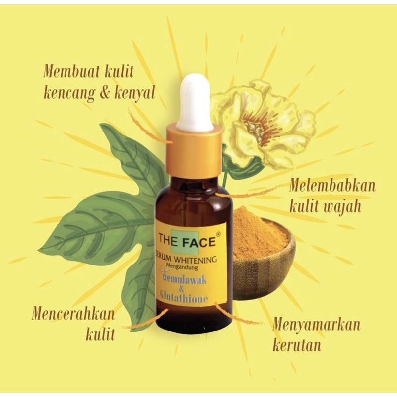 Jual The Face Temulawak Whitening Serum With Glutathione Shopee Indonesia