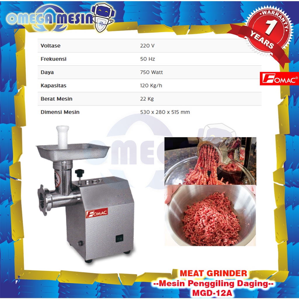 Jual Mesin Penggiling Daging Meat Grinder Mgd A Fomac Kapasitas