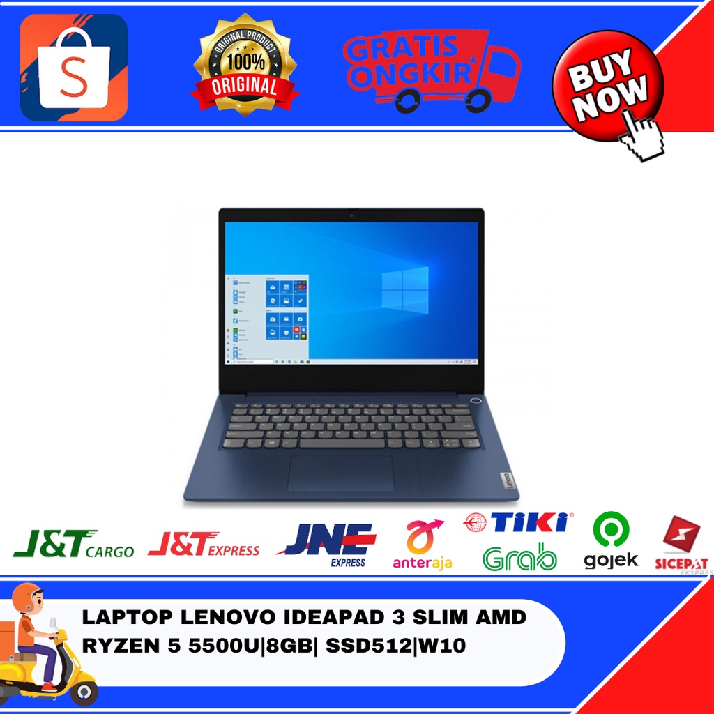 Jual Laptop Lenovo Ideapad Slim Amd Ryzen U Gb Ssd W