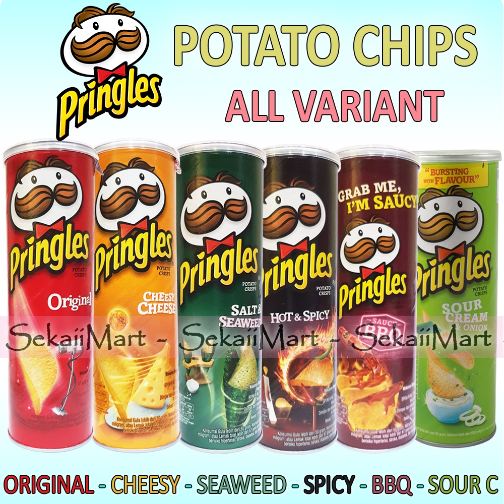 Jual Pringles Potato Chips All Variant Keripik Kentang Dalam Tabung