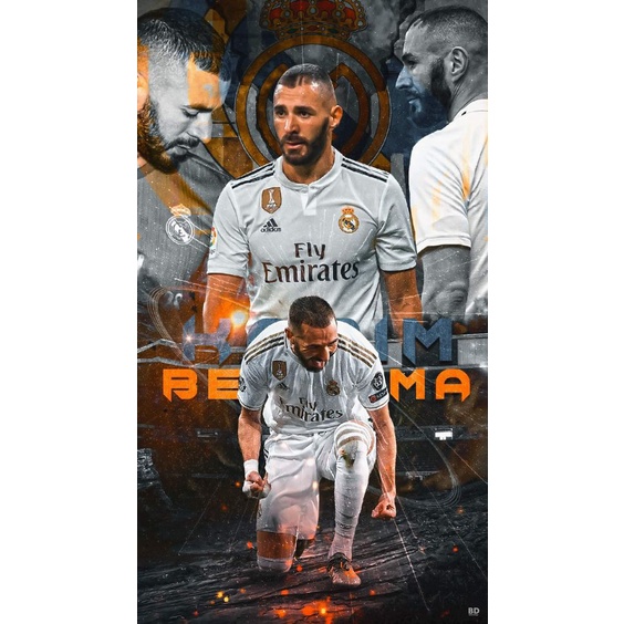 Jual Poster Bola Edisi Karim Benzema Real Madrid Poster Bola A3