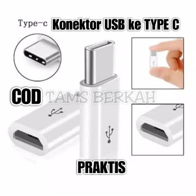 Jual Konektor Usb To Type C V Adapter Converter Shopee Indonesia