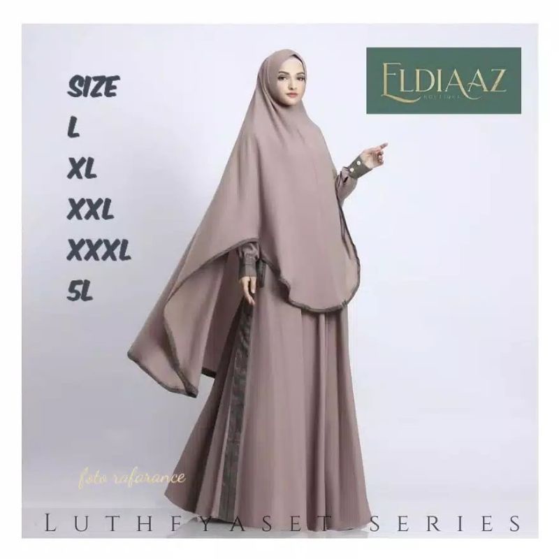 Jual Gamis Syari Jumbo Polos Rania Syari Free Khimar Terbaru Gamis