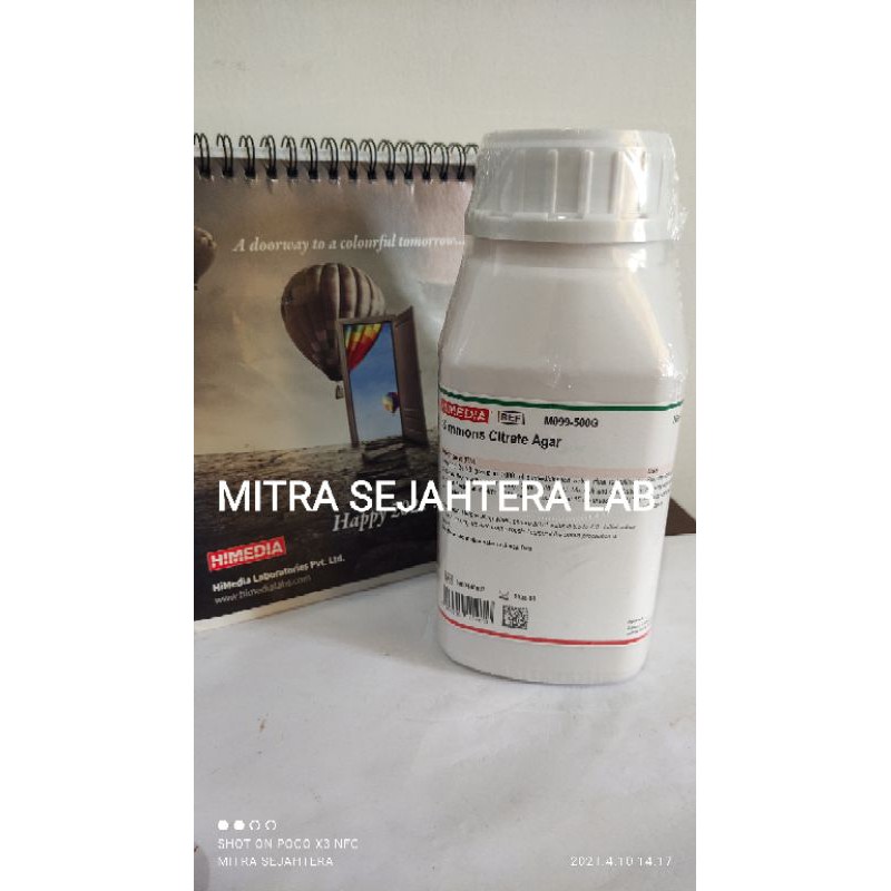 Jual SIMMONS CITRATE AGAR 500 GRAM HIMEDIA M099 Media Mikro SC Agar