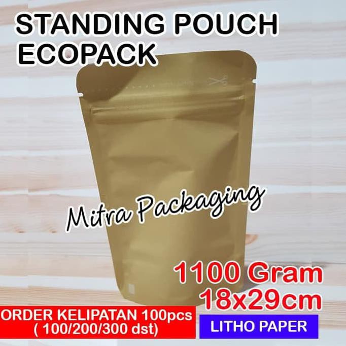 Jual Kemasan Kopi Gr Standing Pouch Litho Ecopack Zipper