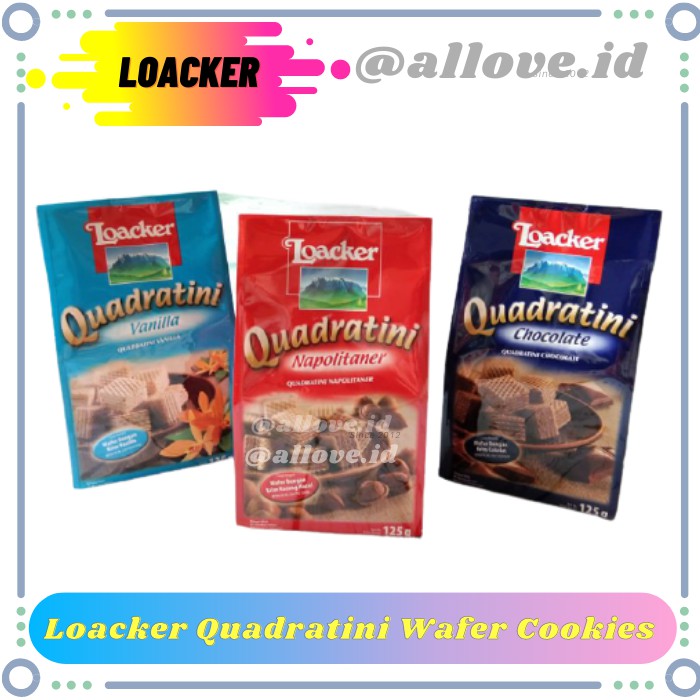 Jual Loacker Quadratini Wafer Cookies Gr Shopee Indonesia