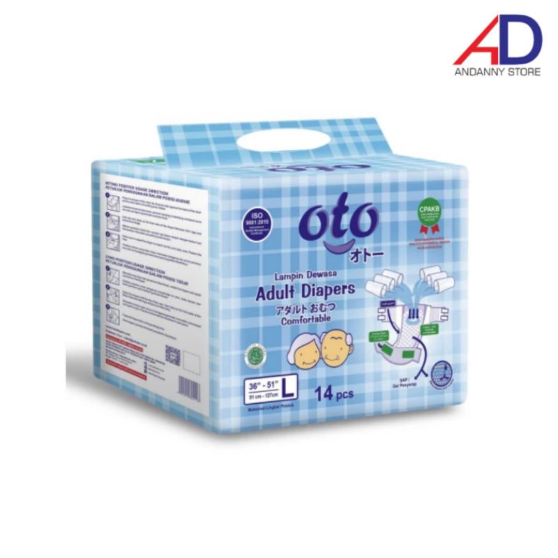 Jual OTO ADULT DIAPERS PEREKAT L14 L 14 POPOK DEWASA Shopee Indonesia