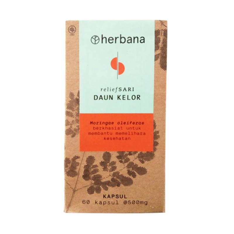 Jual Herbana Relief Sari Daun Kelor Vegan Immune ASI Booster 60 Kapsul