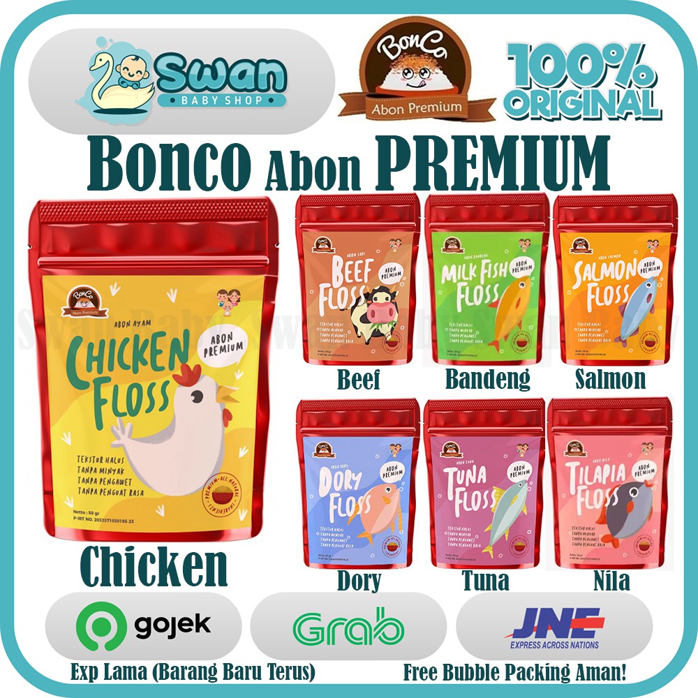 Jual Bonco Abon Bayi Premium Semua Rasa Chicken Beef Dory Nila