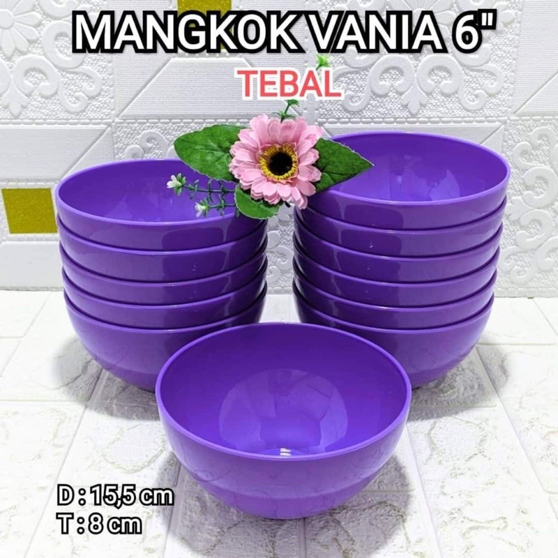 Jual Mangkok Plastik Mangkok Bakso Vania Kencana Isi 6pcs Shopee