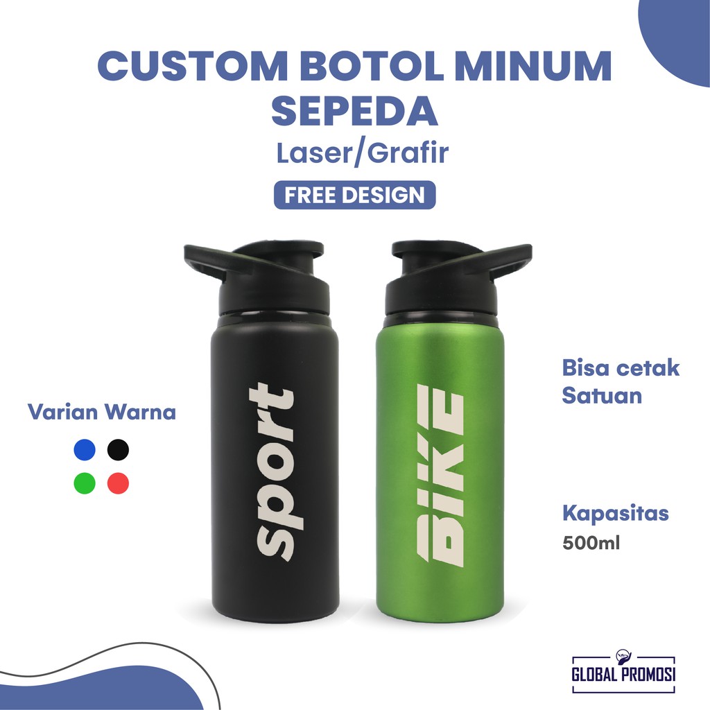 Botol Minum Sepeda Custom Sport Tumbler Ml Laser Grafir Murah